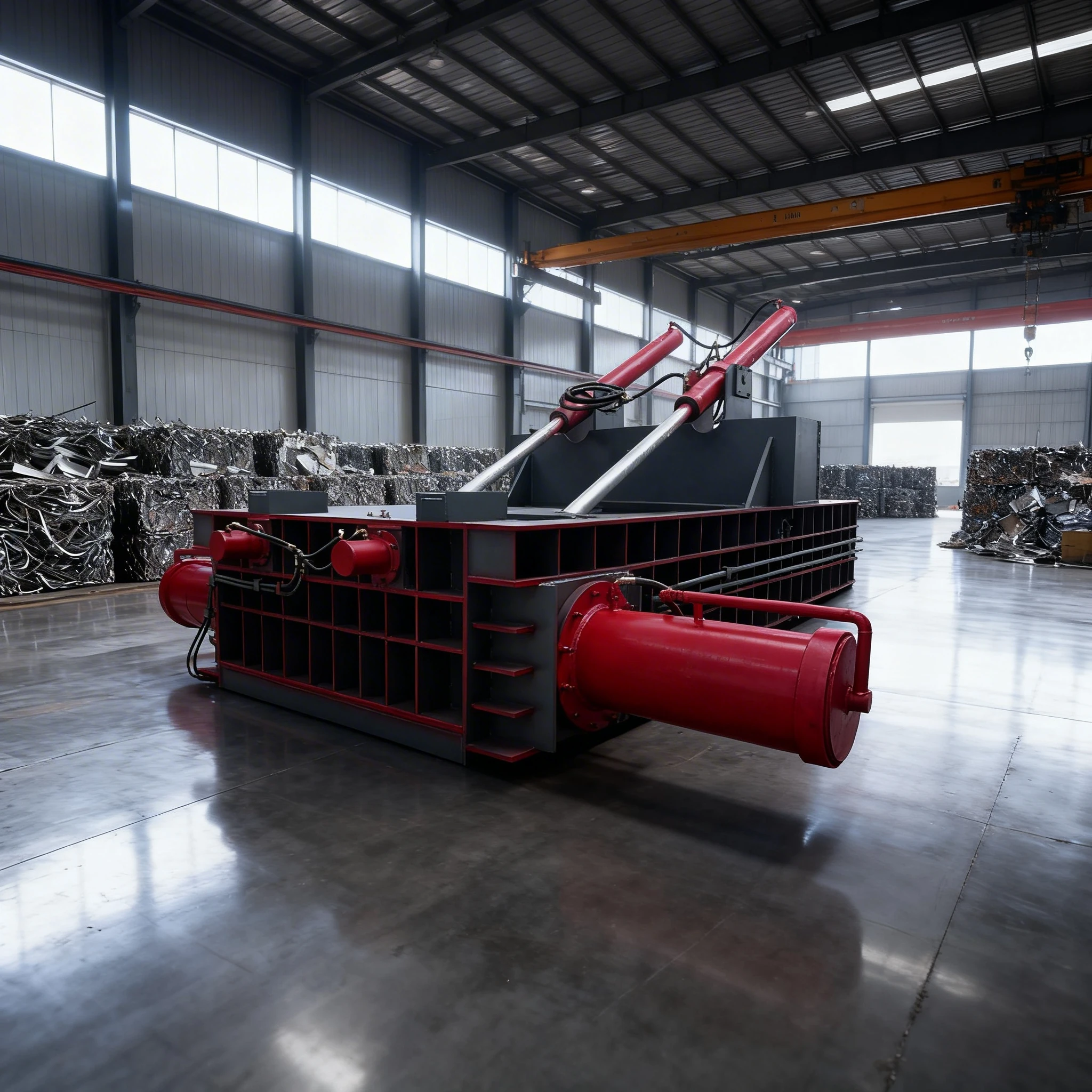 400T hydraulic metal baler Used in Metal Recycling Factory, Smelting Plant