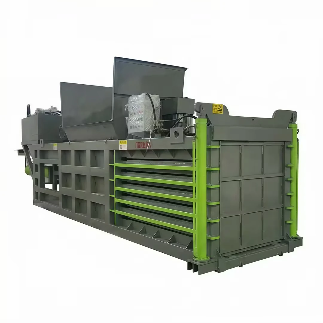 80T plastic film horizontal baler for Waste Paper, Cardboard, Plastic, Textile Recycling