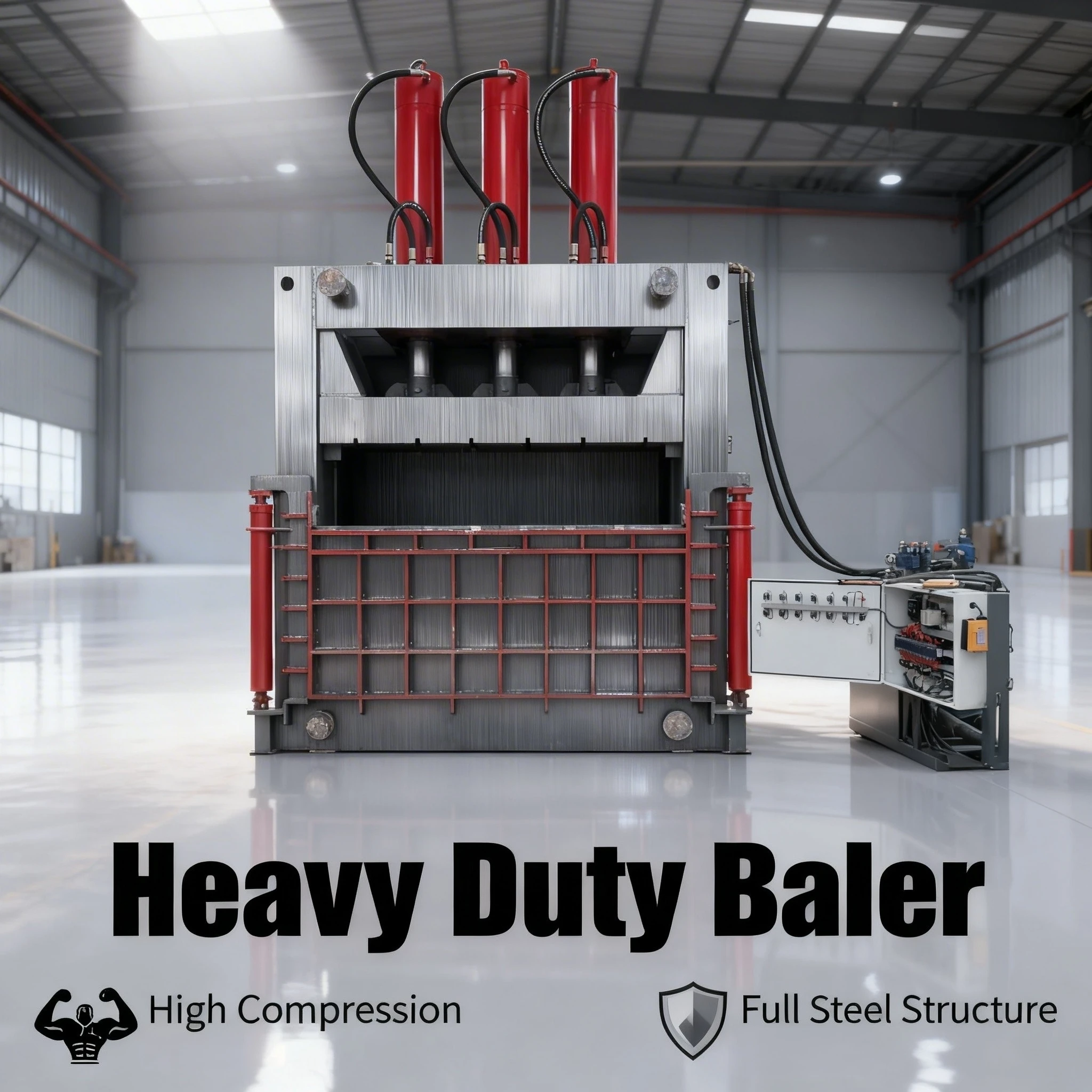 350T thick steel plate hydraulic baler High Quality Steel Material Structure