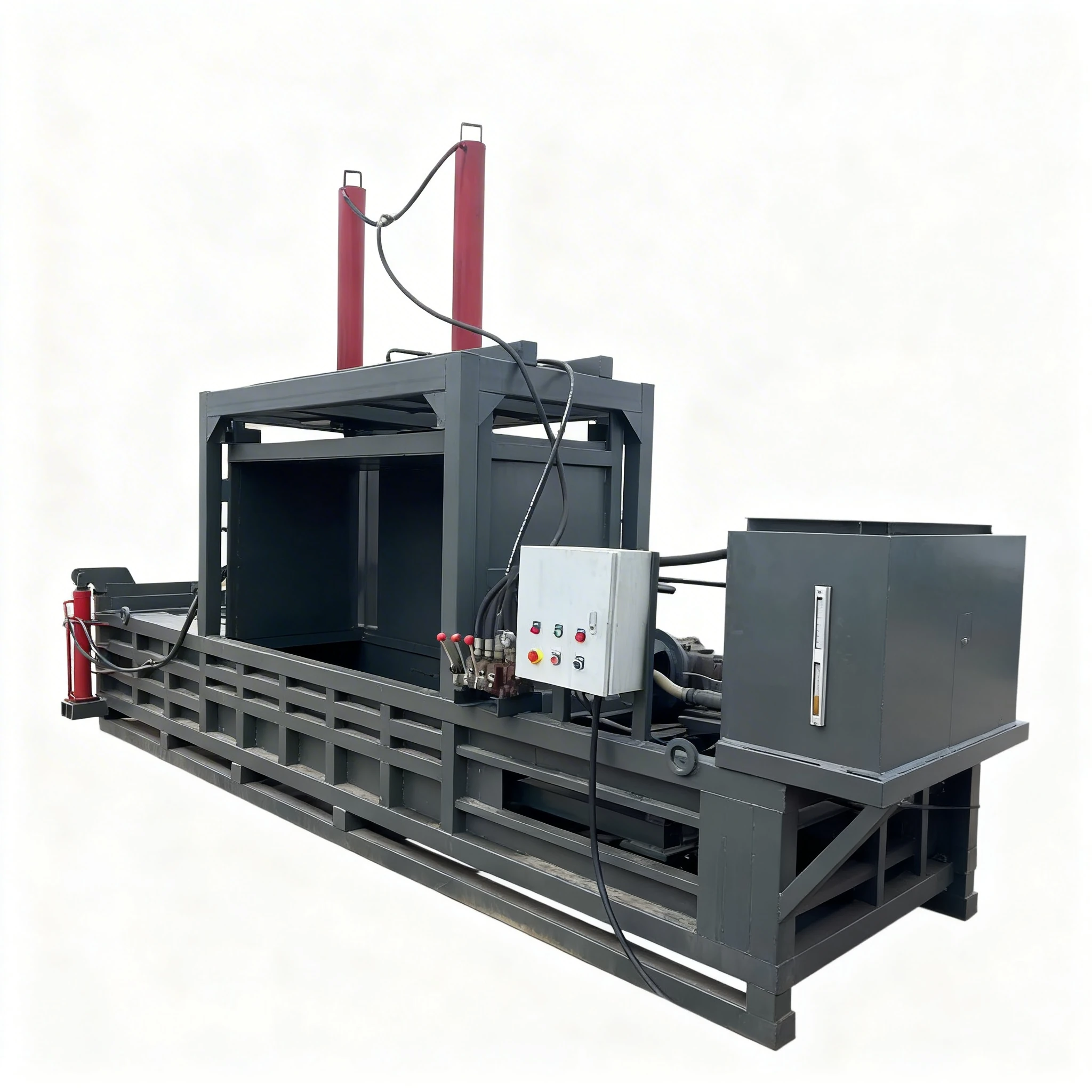 straw horizontal hydraulic baler