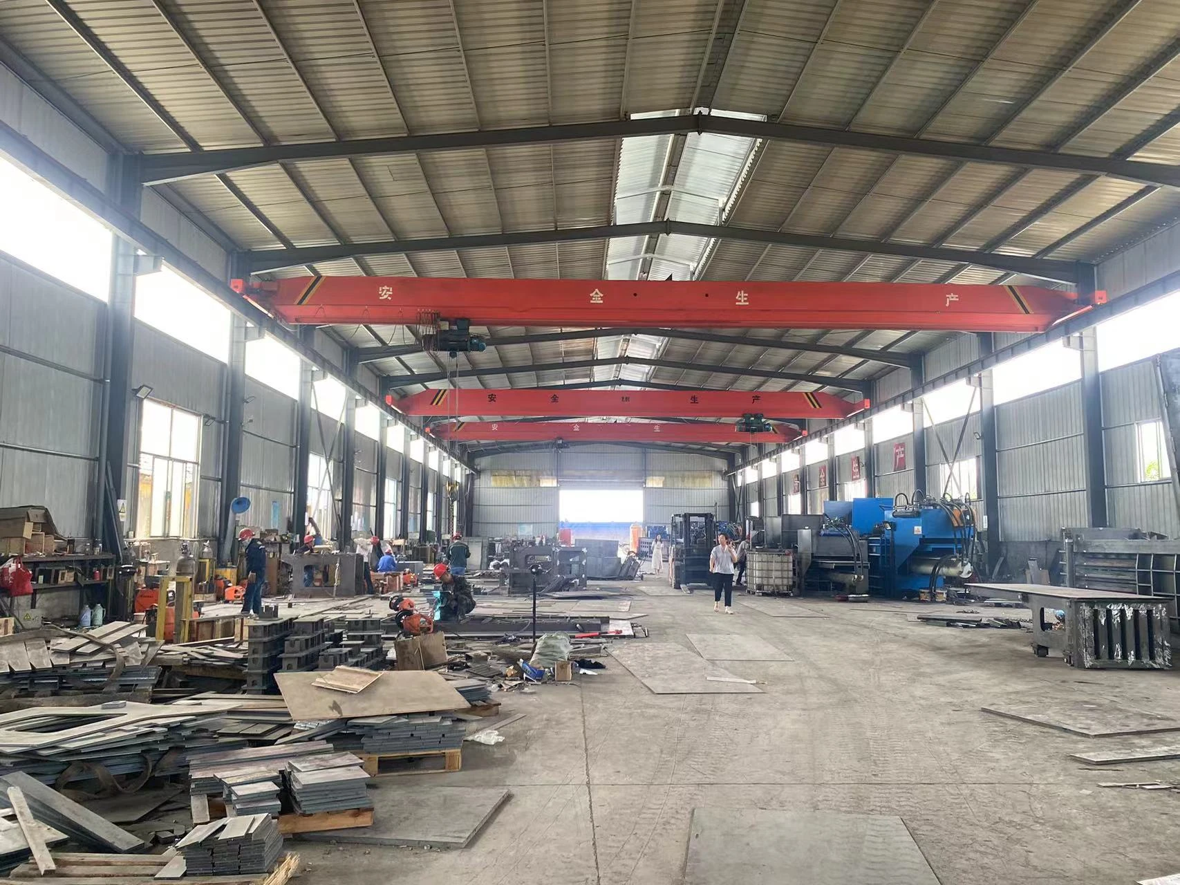 industrial-factory-workshop-hydraulic-baler-production-line