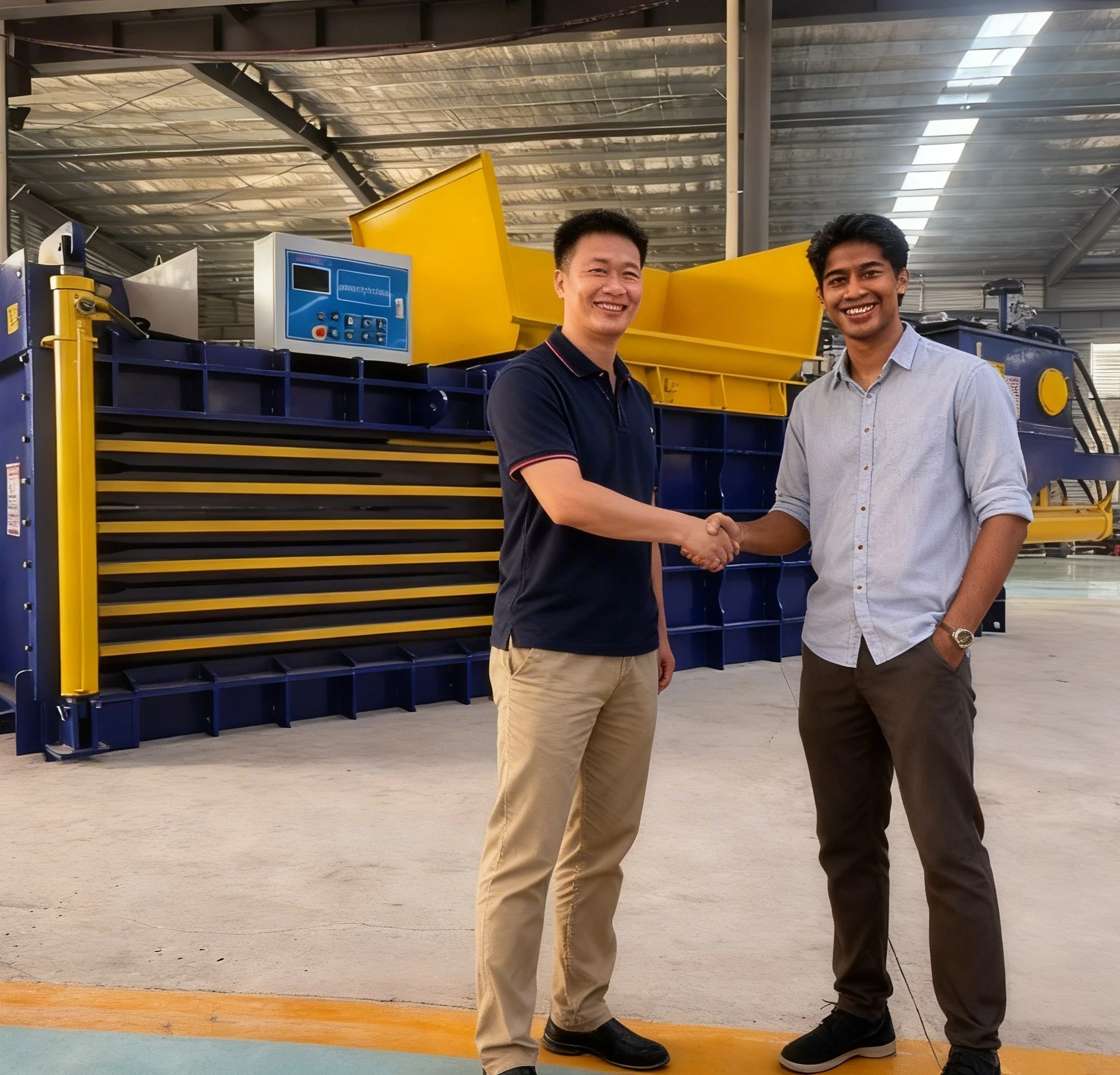 customer-visit-product-test-hydraulic-baler